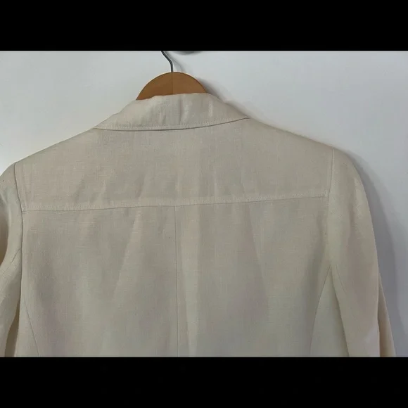 TALBOTS WOMEN IRISH LINEN CREAM JACKET - Picture 9 of 16